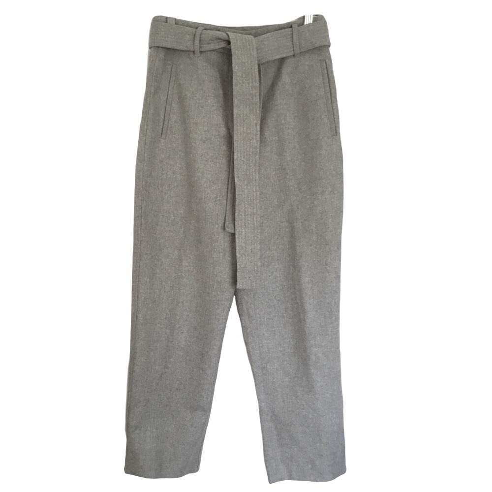 Aritzia Wilfred Jallade TieFront LT Grey Pant Sz 4 - Picture 2 of 6